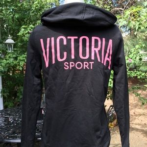 NWT - Victoria Sports - Black Zip Up Hoodi…